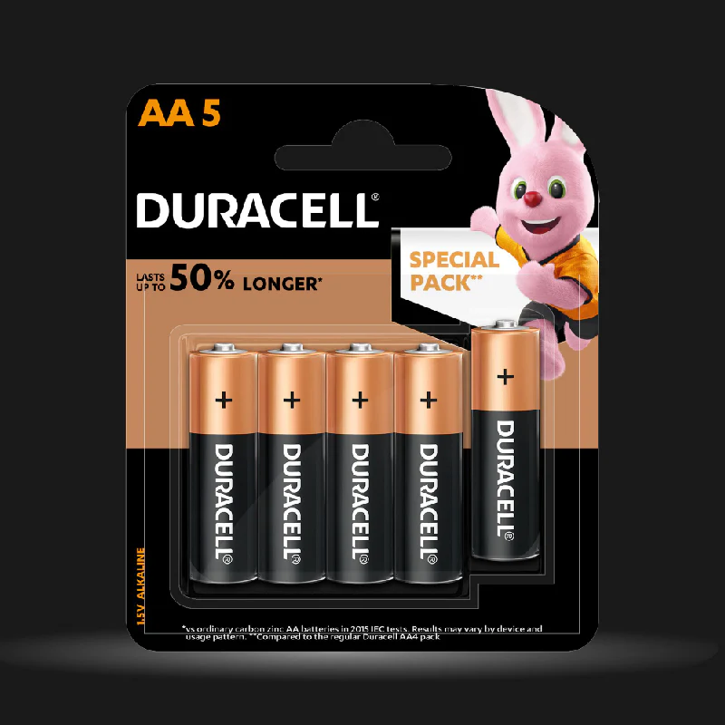 Duracell Alkaline AA Batteries, pack of 5 - Image 3