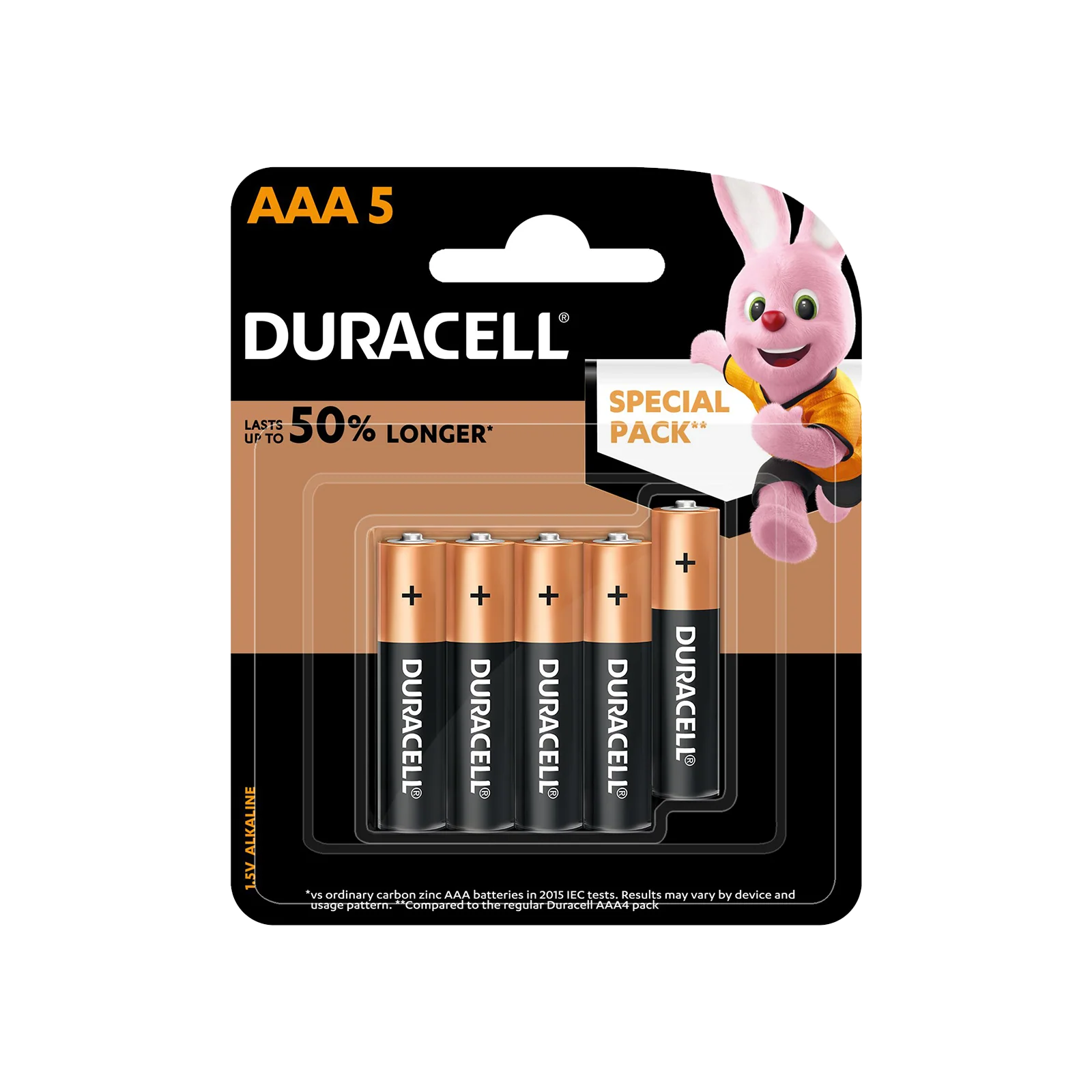 Duracell Alkaline AAA Batteries, pack of 5