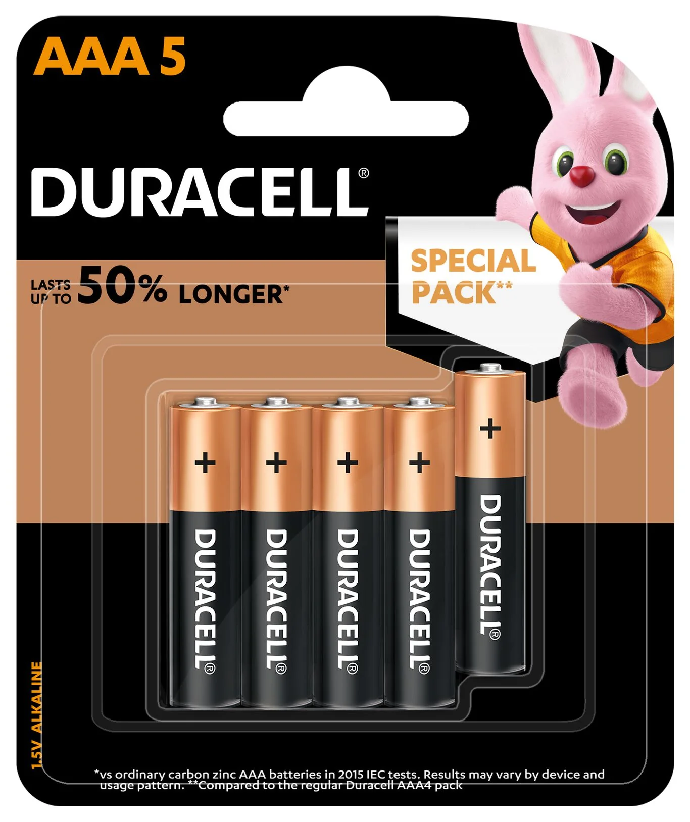 Duracell Alkaline AAA Batteries, pack of 5 - Image 2