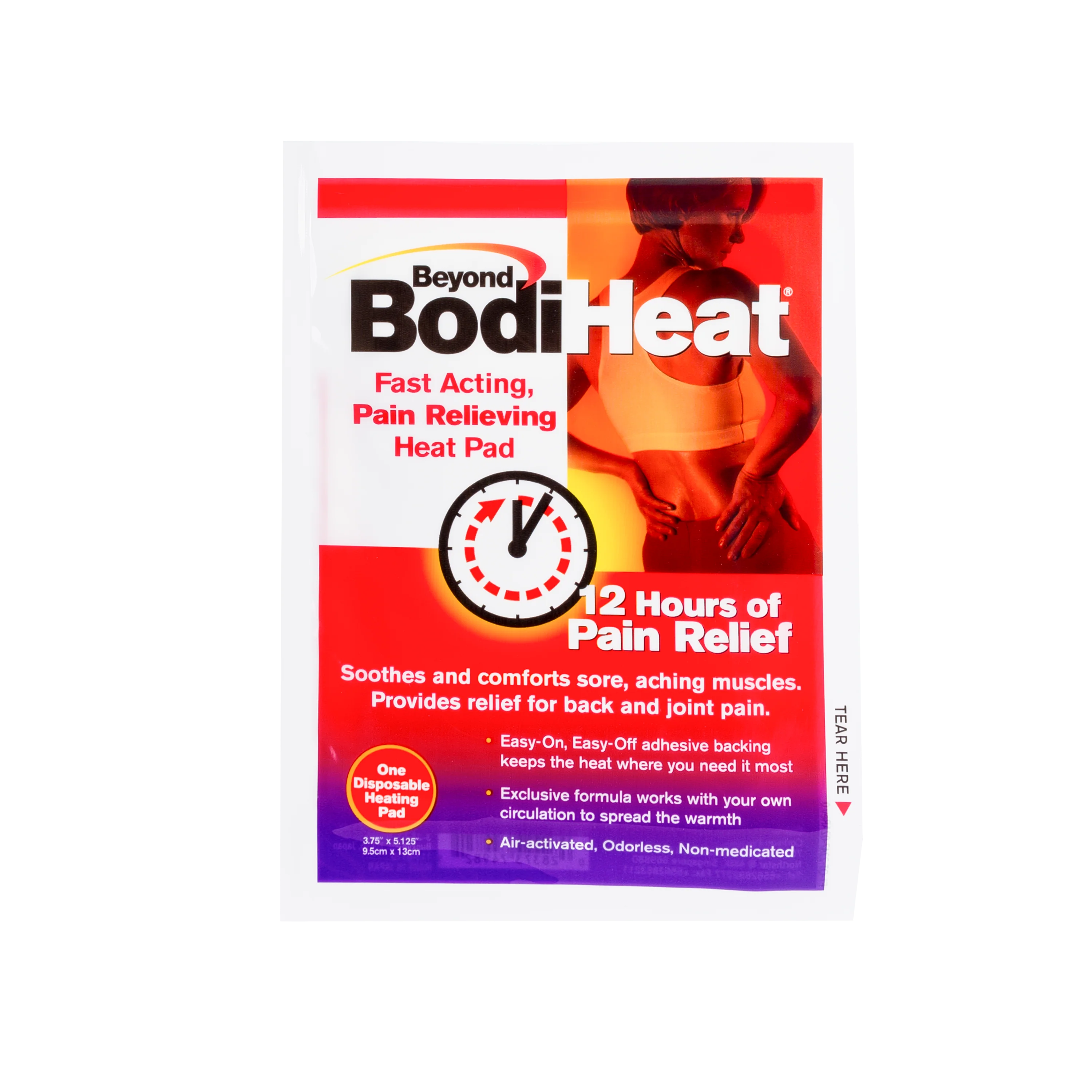 BodiHeat Fast Acting Pain Relieving Heat Pad 1s