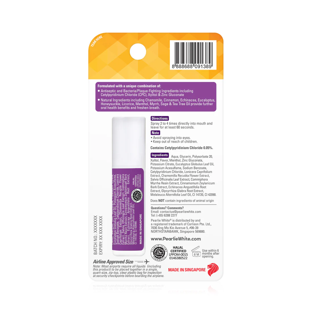 Pearlie White Defenze Antiseptic Oral Spray 8.5ml - Image 2